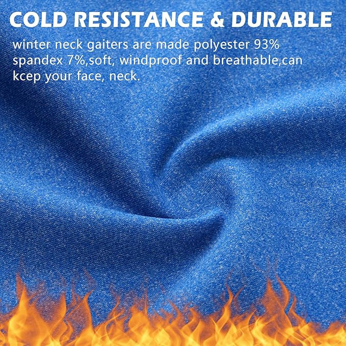 HONGTEYA Winter Neck Gaiter Warmer for Men&Women,Windproof Face Mask Face Cover for Cold Weather Skiing Outdoor Sports