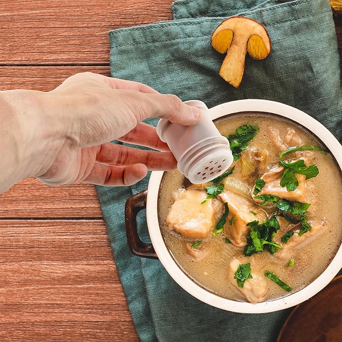 Cornucopia Brands Mini Plastic Spice Jars w/Sifters (12-Pack, Red); 2 Tablespoon Capacity (1 Fluid Ounce) Spice Bottles for Travel, Glitter, Gifts, Favors, Etc.