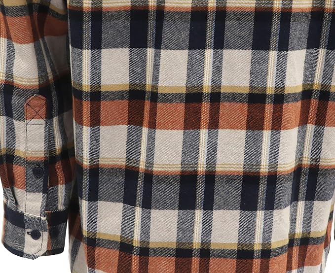 VATRENUS FR Shirts for Men Plaid Flannel Jacket 8.5oz Heavyweight Flame Resistant Welding Shirt