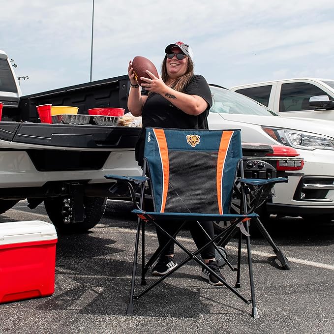 Kijaro Sports Fan Folding Chair, 26" L x 35.5" W x 37" H, Chicago Bears