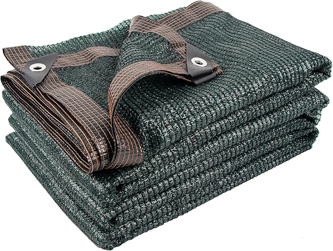 40% 10 X 20 FT Green Shade Cloth, Outdoor Woven Sun Shade with Grommets, Durable Breathable Netting Shading Antifreezing for Patio, Garden, DIY Home, Plants Cover, Greenhouse, Dog Kennel