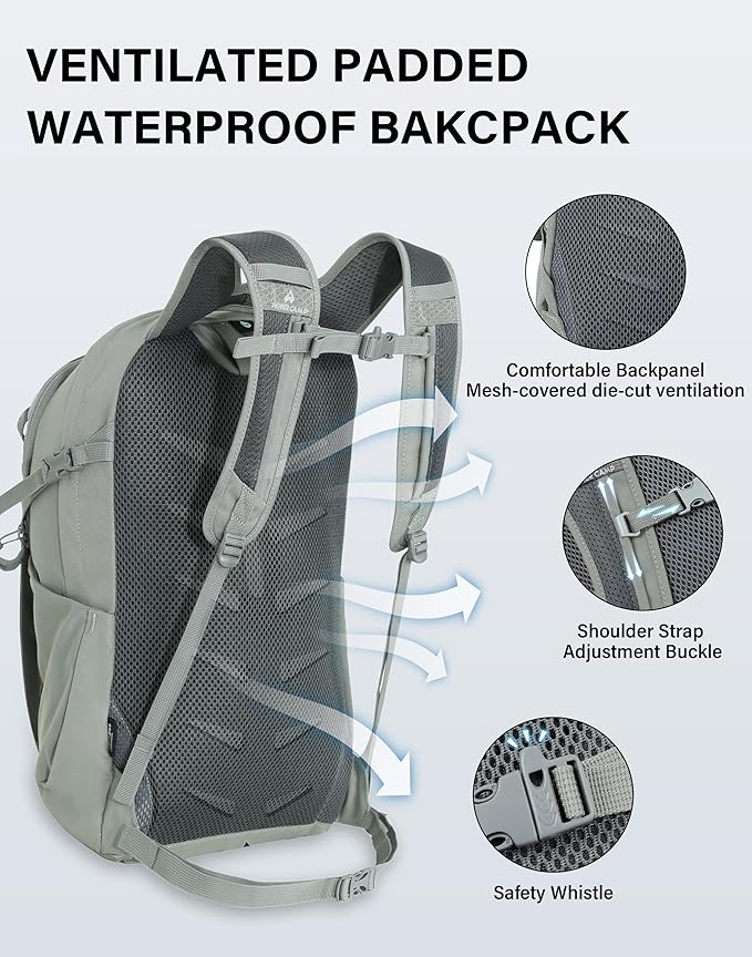 Pioneer Camp Hiking Backpack 22L Small Hiking Hydration Gear Lightweight Camping Backpack Travel Daypack for Women Men