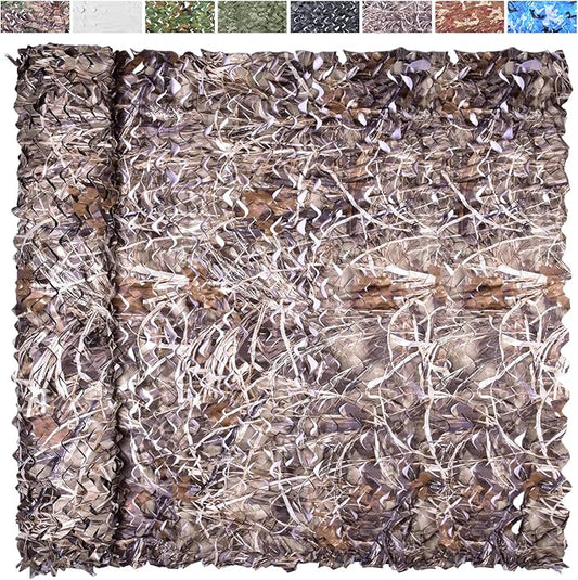 Camo Netting Camouflage Netting 20x20 10x20 10x10 Bulk Roll Burlap Camo Tarp Sunshade Net for Hunting Blind Dinosaur Birthday Jungle MilitaryTheme Party Decoration Camping Shooting