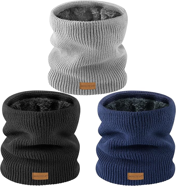 HONGTEYA Neck Gaiters for Men, Winter Neck Warmer Face for Men & Women,Thick Windproof Warm Lined Ski Mask