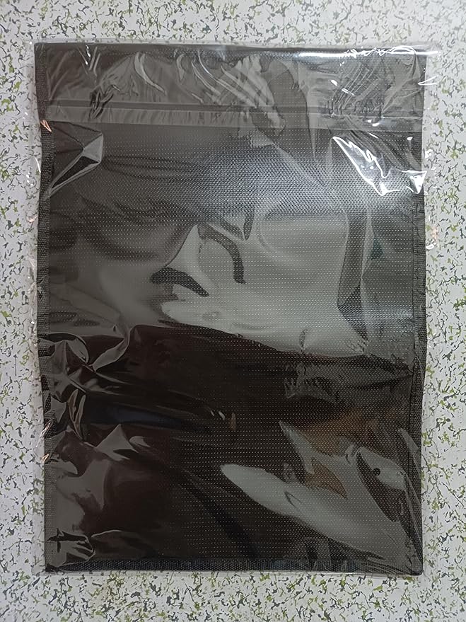 FLASLD Fireproof Document & Money Bags, Large Fireproof & Water Resistant Bag, Fireproof Folder Safe Bag for Cash, Valuables & Passport, with Silicone Coating & Zipper Closure (Document Bag-15x11”)