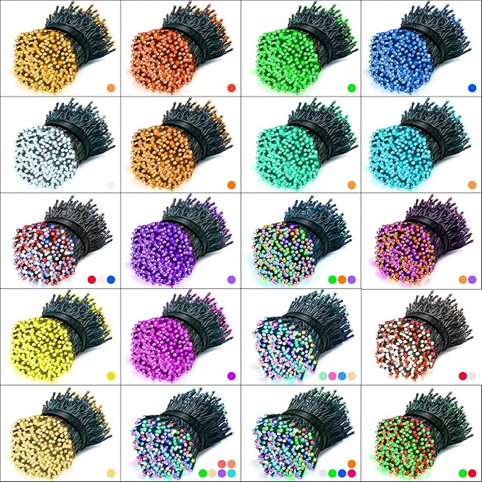 200 LED Christmas Lights Color Changing, 35 Colors 66FT Halloween String Lights with Remote Timer, Connectable Waterproof Twinkle Lights Plug in for Xmas Tree Outdoor Holiday Wedding Party Decor