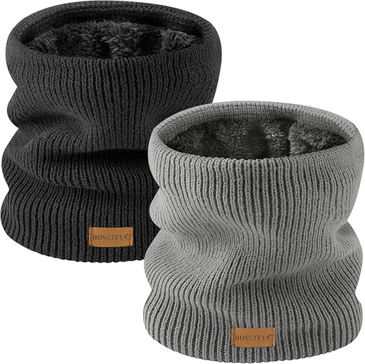 HONGTEYA Neck Gaiters for Men, Winter Neck Warmer Face for Men & Women,Thick Windproof Warm Lined Ski Mask