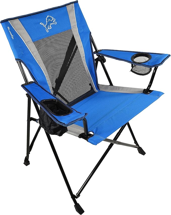 Kijaro Sports Fan Folding Chair, 26" L x 35.5" W x 37" H, Detroit Lions