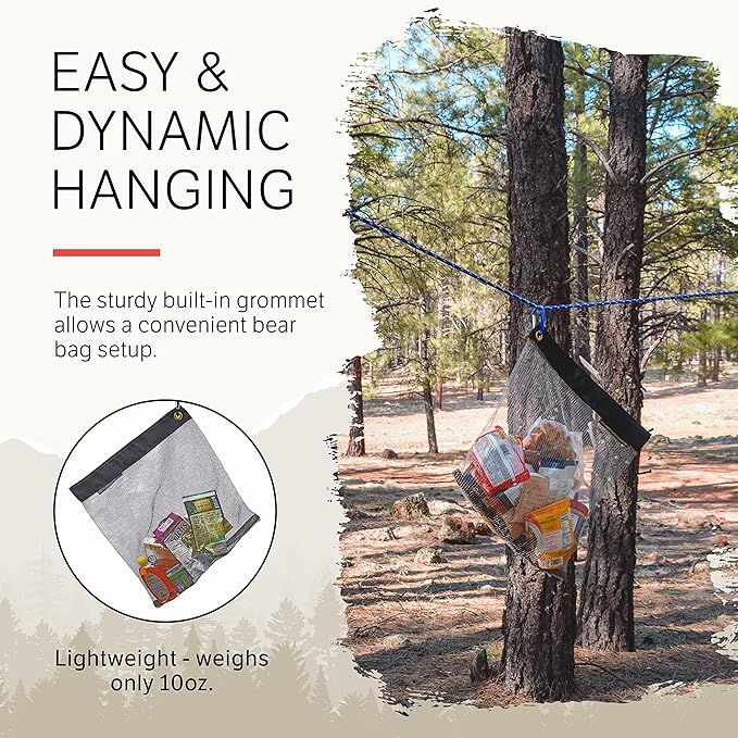 The RATSACK Ultralight Camping Bundle - Rodent Proof Dry Bag for Backpacking - Bear Bag Food Storage for Camping with Coghlans Odor Proof & Waterproof Bag, Survival Utility Rope and Carabiner (Medium)