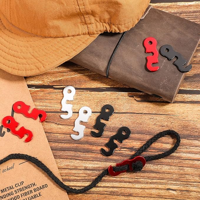 Sumind 30 Pieces Tensioner Aluminum Alloy Camping Tent Rope Adjuster Guyline Aluminum Cord Adjusters Tensioners Wind Rope Buckles for Camping Hiking Backpacking Outdoor Activity