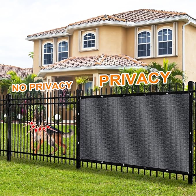 Artpuch 90% Sun Shade Cloth, 4 x 10 FT Pergola Shade Cover Canopy with Grommets, Sun Screen Fabric Tarp for Patio, Outdoor, Garden, Backyard, Blue Grey