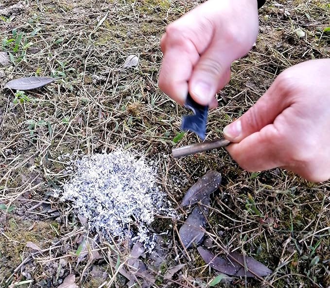 eGreen Fire Starter Kit – 10 to 30 Magnesium Bags with 3.15" Ferro Rod + Optional 60-Minute Wax Rope – Emergency Survival Ignition Set for Camping & Bushcraft