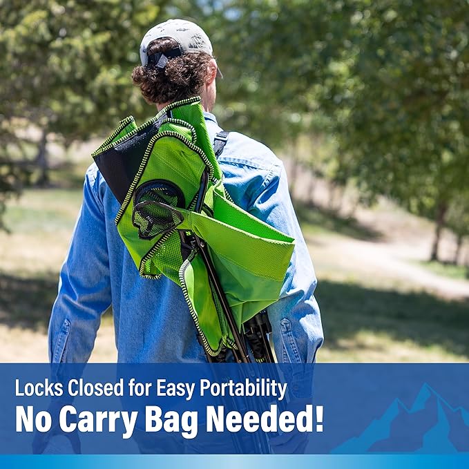 Kijaro Dual Lock Portable Camping Chairs - Enjoy the Outdoors with a Versatile Folding Chair, Sports Chair, Outdoor Chair & Lawn Chair - Dual Lock Feature Locks Position – Ireland Green