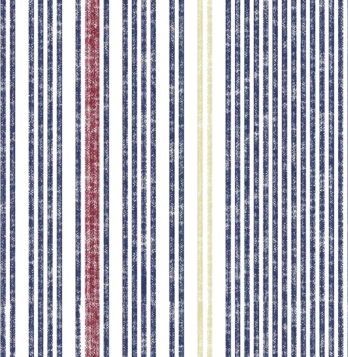 LVTXIII Outdoor Tufted High Back Cushions Set of 2 Patio Seasonal Replacement Rocking Chair Cushion with Ties, Solid Seat and Back Chair Cushion, (44” L x 22W”, Stripe Denim Blue)