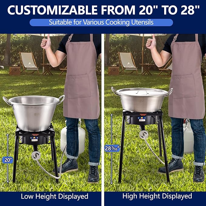 ARC 200,000BTU Propane Outdoor Burner Camp Stove Gas Burner,with Removable Legs,Ideal for Woks, Skillets and Pots