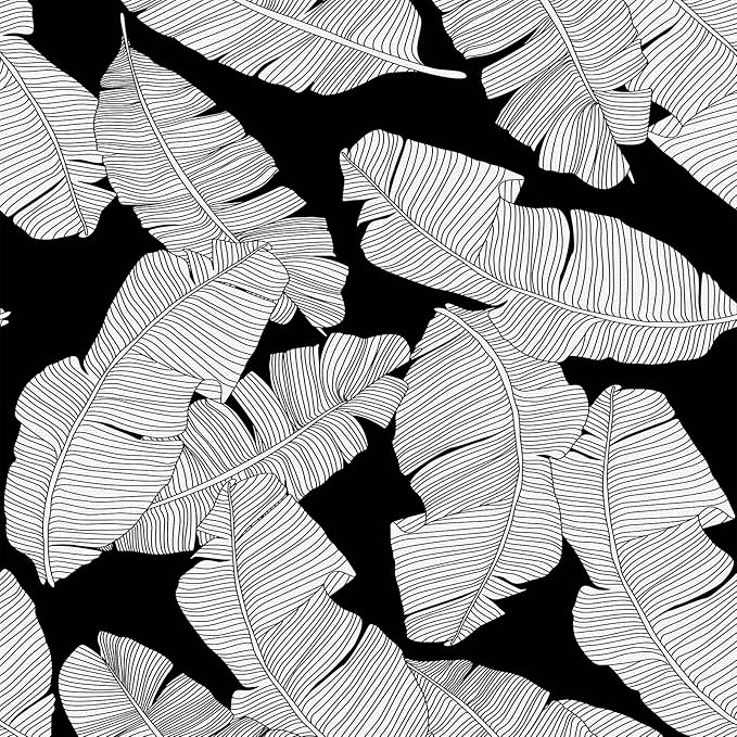 LVTXIII Outdoor Seat/Back Chair Cushion Patio Tufted High Back Cushion, Seasonal Replacement Rocking Chair Cushion with Ties (44” L x 22W”, Set of 2, Black Lush Leaf)