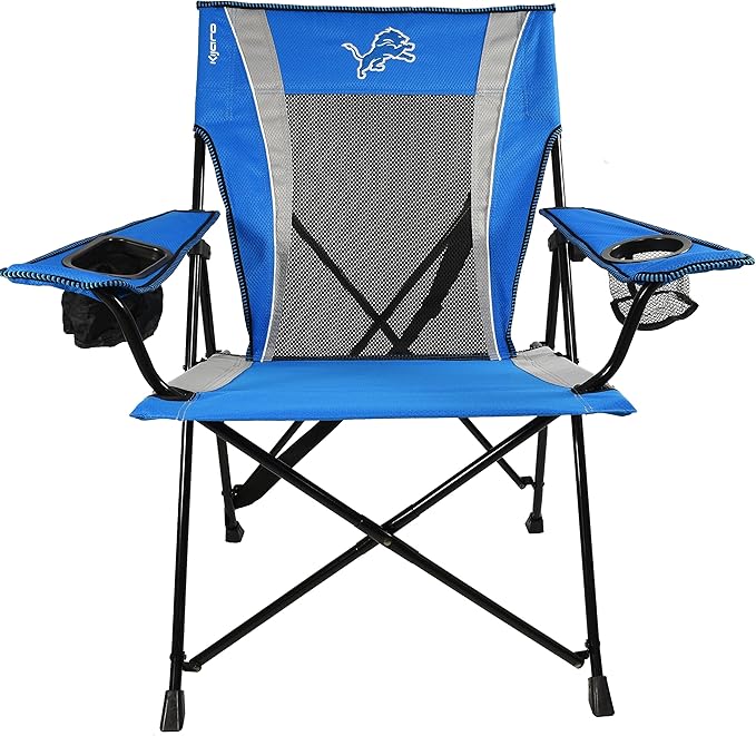 Kijaro Sports Fan Folding Chair, 26" L x 35.5" W x 37" H, Detroit Lions