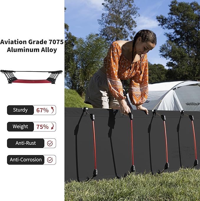 Naturehike GreenWild Camping Cot, Ultralight Folding Backpacking Cot, 60-Second Easy Set-Up, Supports 330lbs, Portable Camping Bed for Adults for Camping Hiking Travel Home