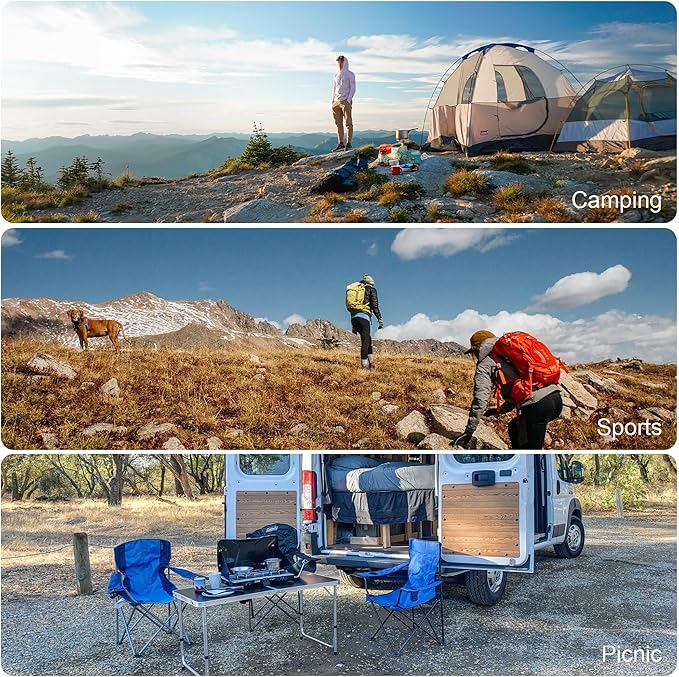 2 Pack Folding Camping Chair,Portable Lawn Chair w/Cup Holder,Carry Bag,Heavy Duty Outdoor Camp Chair for Adults,Perfect for Garden,Hiking,Picnics and Beach Trips,Moon Mountain