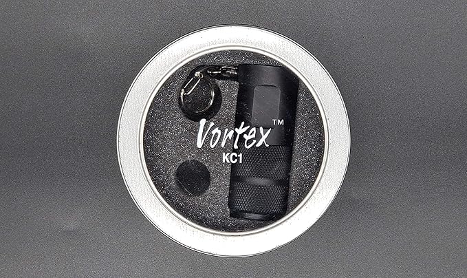 Vortex KC1 Outdoor rotary switch LED Aluminum Lithium dry battery edc light weight water resistance high lumens keychain flashlight