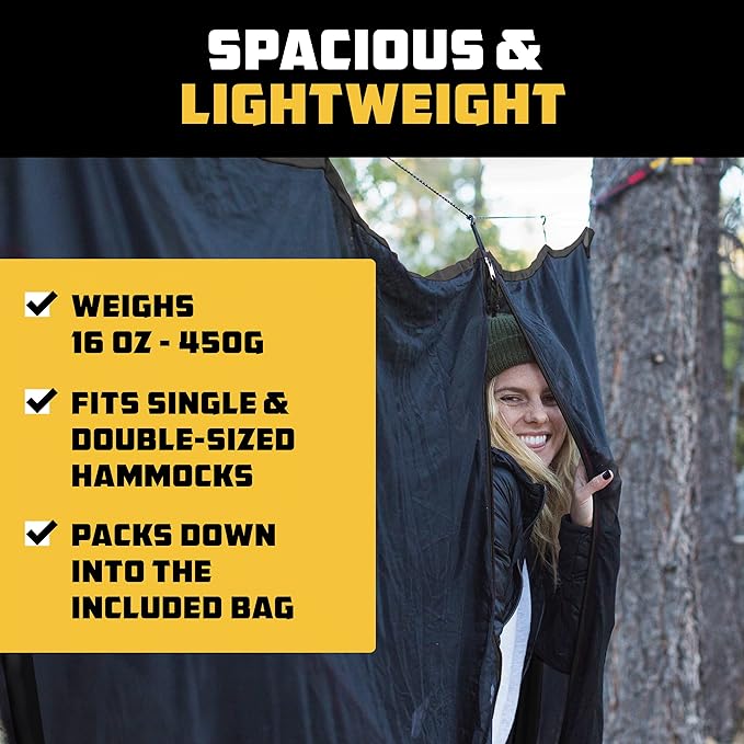 Wise Owl Outfitters Hammock Bug Net – Mosquito Net for Hammock, Lightweight Bug Netting for Camping, Hiking, Backpacking, Forest & Outdoor Use