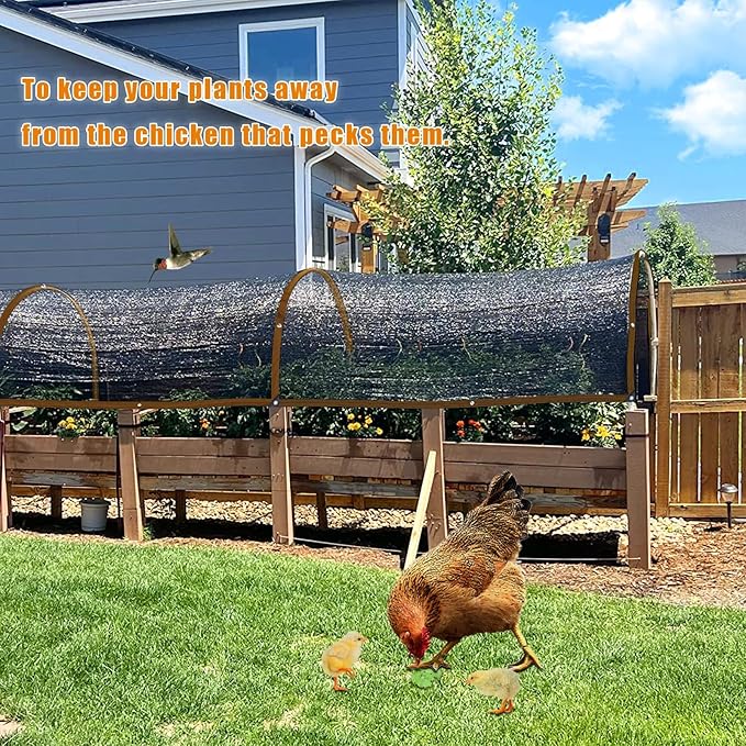 Shade Cloth - for Garden Plants Greenhouse, 70% Sunblock Shade Neting -for Outdoor Garden Pergola Patio Lawn Pool, Easier to Hang Sun Protection Neting Covers for Kennel Chicken Coop