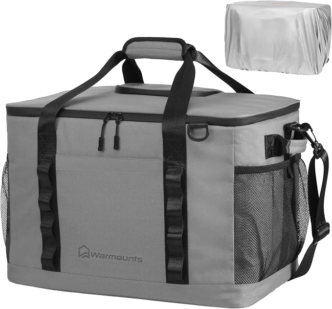 Insulated Cooler Bag 48/75 Cans, Soft Sided Portable Lunch Bag Coolers w/Zippered Top, Leak Proof PVC Interlayer, 5-Layer Insulation Large Ice Chest Bag for Travel, Camping, Beach, Picnic