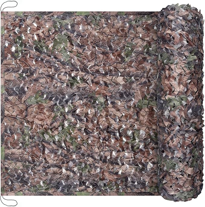 Camo Netting Camouflage Netting 20x20 10x20 10x10 Bulk Roll Burlap Camo Tarp Sunshade Net for Hunting Blind Dinosaur Birthday Jungle MilitaryTheme Party Decoration Camping Shooting