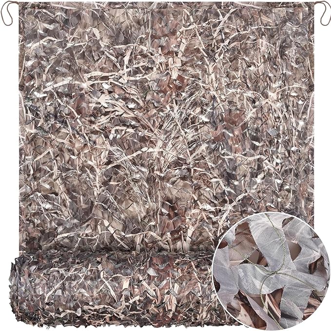 Camo Netting Camouflage Netting 20x20 10x20 10x10 Bulk Roll Burlap Camo Tarp Sunshade Net for Hunting Blind Dinosaur Birthday Jungle MilitaryTheme Party Decoration Camping Shooting