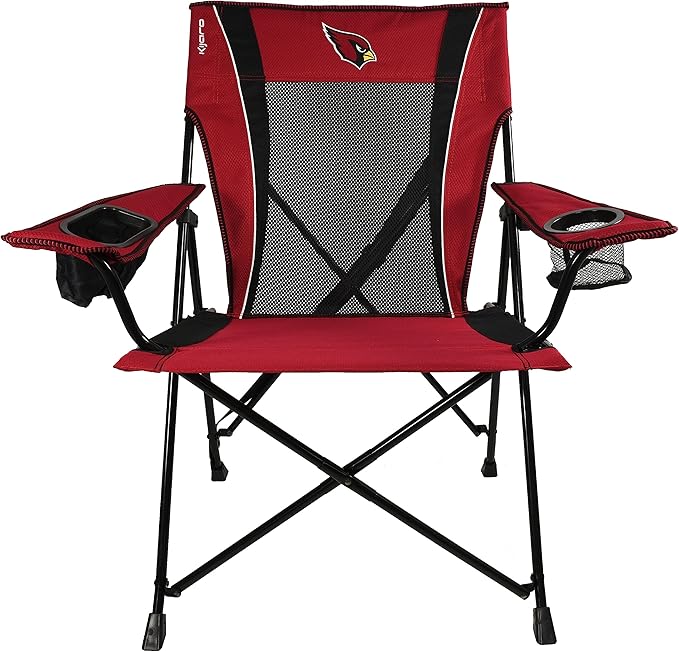 Kijaro Dual Lock Pro Sports Fan Folding Chair, 26" L x 35.5" W x 37" H, Arizona Cardinals