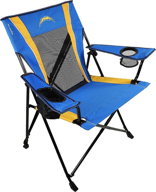 Kijaro Sports Fan Folding Chair, 26" L x 35.5" W x 37" H, Los Angeles Chargers