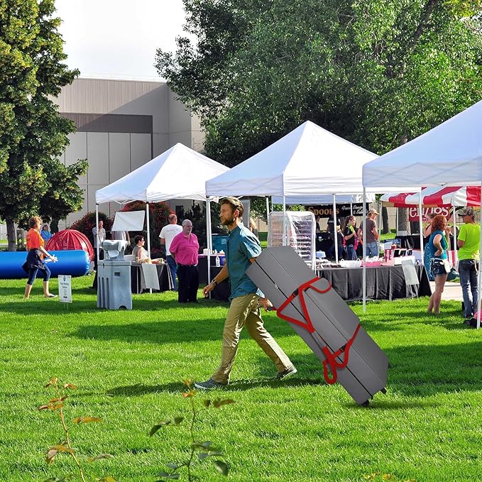 Cuddly Nest Wheeled Canopy Bag Replacement for 10x10ft Pop Up Canopy Tent-Rolling Carry Storage Bag with Sturdy Handles/Buckle Strap and Pocket