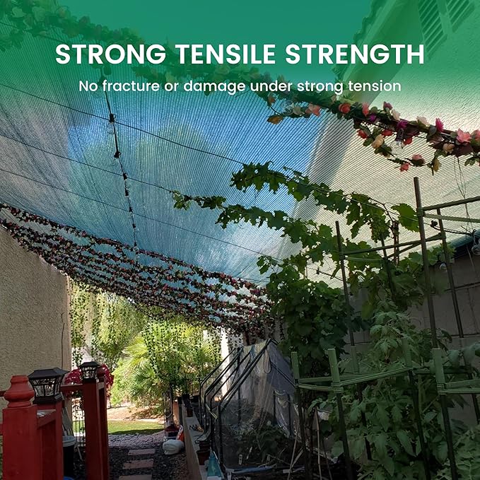 40% 20 X 48 FT Green Shade Cloth, Outdoor Woven Sun Shade with Grommets, Durable Breathable Netting Shading Antifreezing for Patio, Garden, DIY Home, Plants Cover, Greenhouse, Dog Kennel