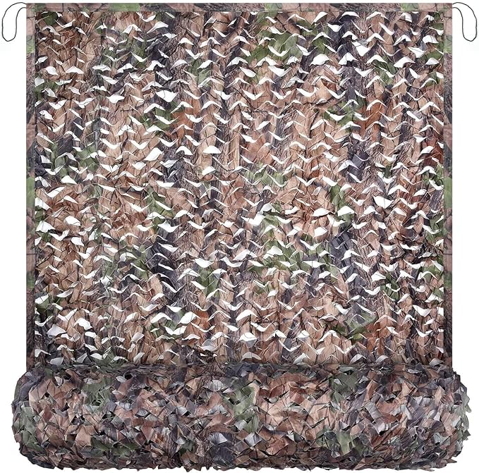 Camo Netting Camouflage Netting 20x20 10x20 10x10 Bulk Roll Burlap Camo Tarp Sunshade Net for Hunting Blind Dinosaur Birthday Jungle MilitaryTheme Party Decoration Camping Shooting