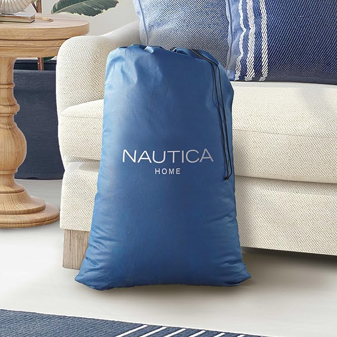 Nautica Home 16" Support Aire Size Full Cooling Pillow Top with Raised Edge Support, Curved iFlex Beam Construction, Inset Powerful Pump, Puncture Resistant Vinyl, Storage Bag