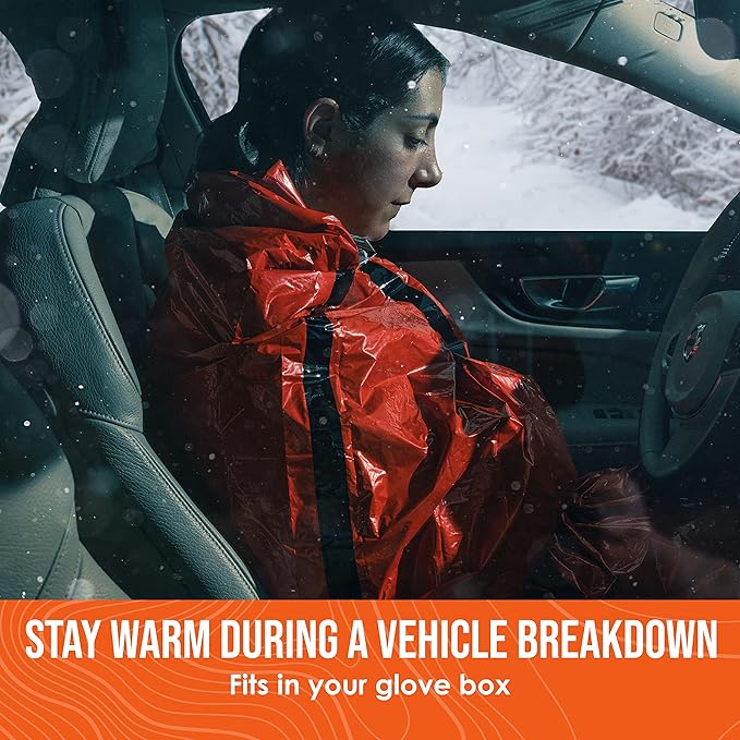 Go Time Gear Life Bivy Emergency Survival Sleeping Bag Thermal Bivy - Use as Emergency Bivy Sack, Survival Sleeping Bag, Mylar Emergency Blanket