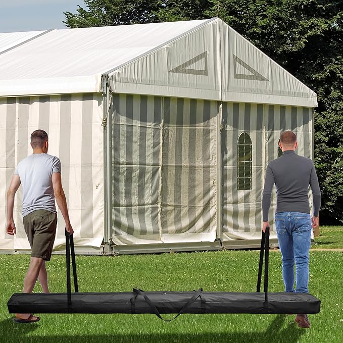 Adnee 88" L x 8" W Heavy Duty Party Tent Poles Storage Bag-600D Oxford Canopy Pole Bag with Padded Handles and Dual Zipper-Portable Long Storage Bag for Storing Event Tent Equipment Top Covers Pole