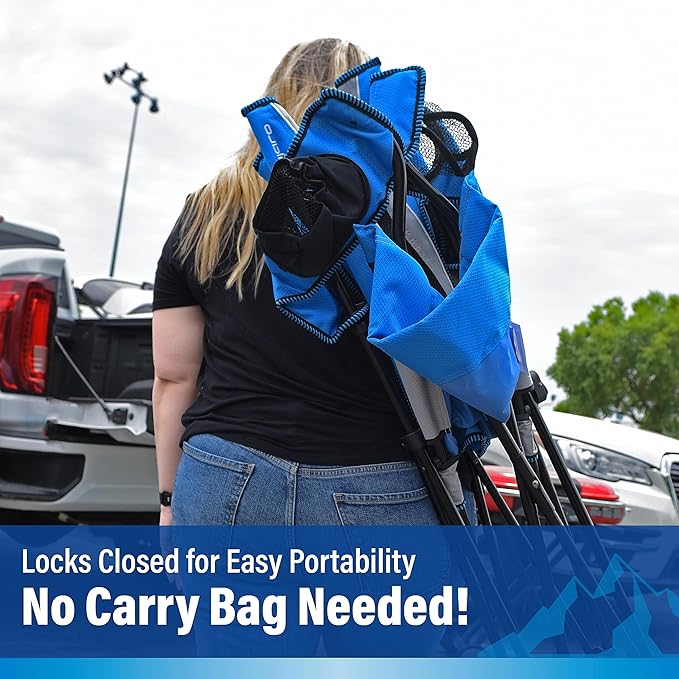 Kijaro Sports Fan Folding Chair, 26" L x 35.5" W x 37" H, Detroit Lions