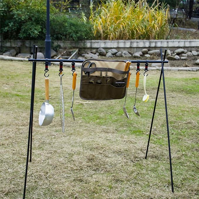 Camping Tableware Storage Bag,Kitchen Cooking Utensil Travel Flatware Organizer，for Outdoor Picnic Barbecue