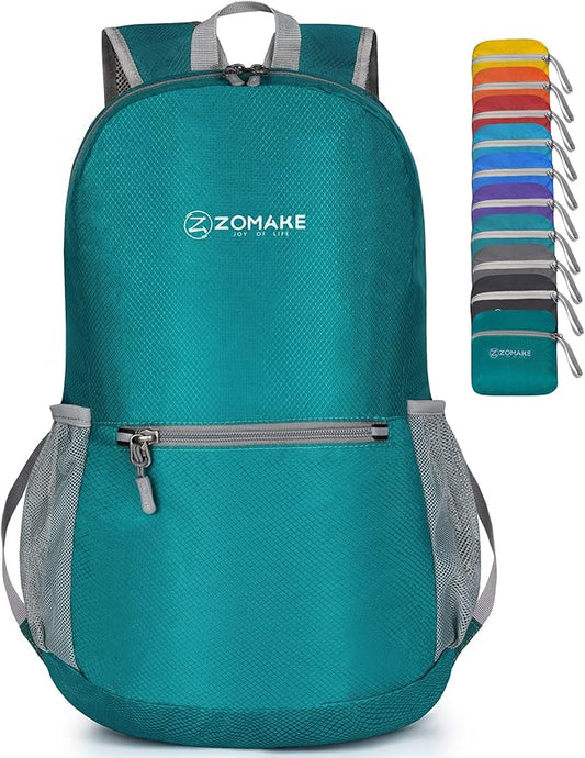 ZOMAKE Ultra Lightweight Hiking Backpack 20L, Packable Small Backpacks Water Resistant Daypack for Women Men(Lake Green)