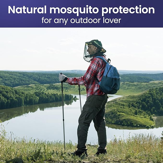 EVEN NATURALS Premium Mosquito Head Net - Ultra Large and Long, Extra Fine Holes, Mesh (39 * 26 * 25 inch)