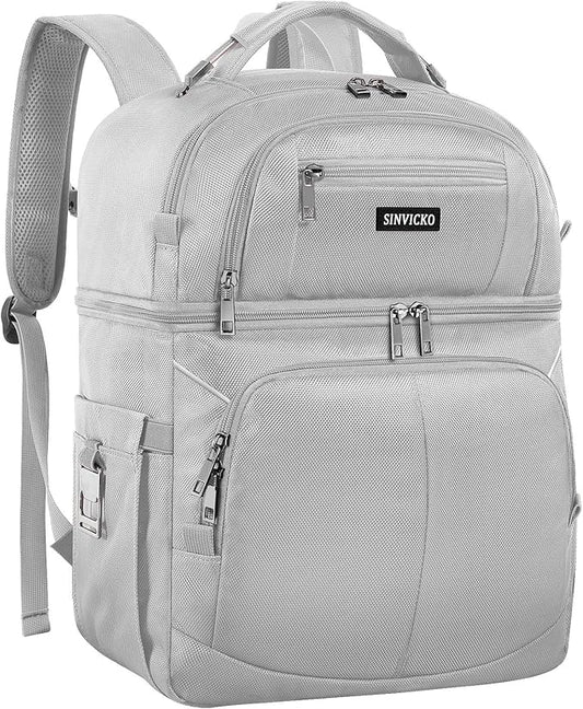 Insulated Cooler Backpack,Double Deck Leakproof Cooler Bag,Insulated Backpack Cooler Lunch Backpack for Men Women