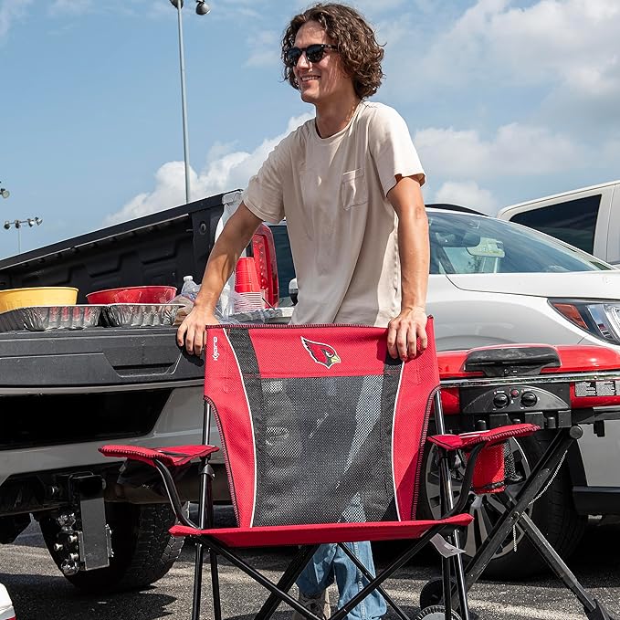 Kijaro Dual Lock Pro Sports Fan Folding Chair, 26" L x 35.5" W x 37" H, Arizona Cardinals