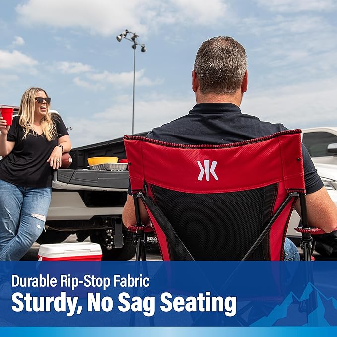 Kijaro Sports Fan Folding Chair, 26" L x 35.5" W x 37" H, Atlanta Falcons