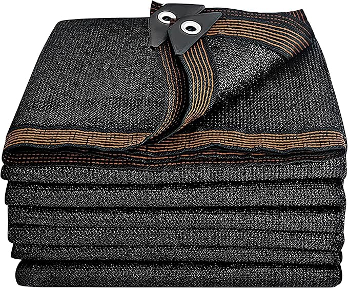 winemana 50% Black Shade Cloth, 20 x 30 FT Durable Mesh Tarp with Grommets, Garden Sunblock Shade Cloth Shading Antifreezing for Plants Cover, Greenhouse, Barns Kennel, Patio, Tomatoes