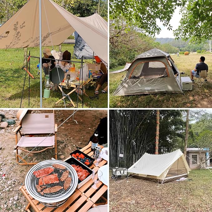 Azarxis Reflective Cord Pack Tent Guyline Rope High-Strength Lightweight with Aluminum Cord Adjuster for Tying Down Tarps, Camping Tent, Outdoor Packaging