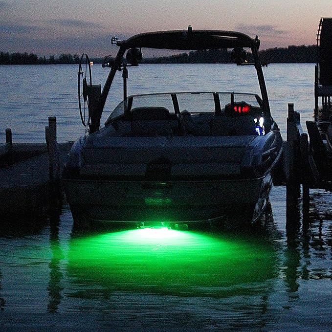 Tidal Wake IP68 Underwater 1/2in Standard Boat Drain Plug LED Light, Brilliant Underwater Lighting in Minutes! No Holes to Drill!