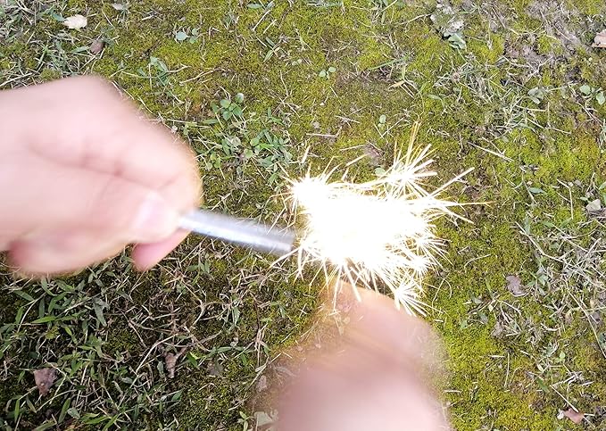 eGreen Fire Starter Kit – 10 to 30 Magnesium Bags with 3.15" Ferro Rod + Optional 60-Minute Wax Rope – Emergency Survival Ignition Set for Camping & Bushcraft