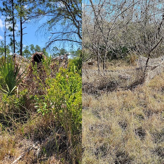Camo Netting Camouflage Netting 20x20 10x20 10x10 Bulk Roll Burlap Camo Tarp Sunshade Net for Hunting Blind Dinosaur Birthday Jungle MilitaryTheme Party Decoration Camping Shooting