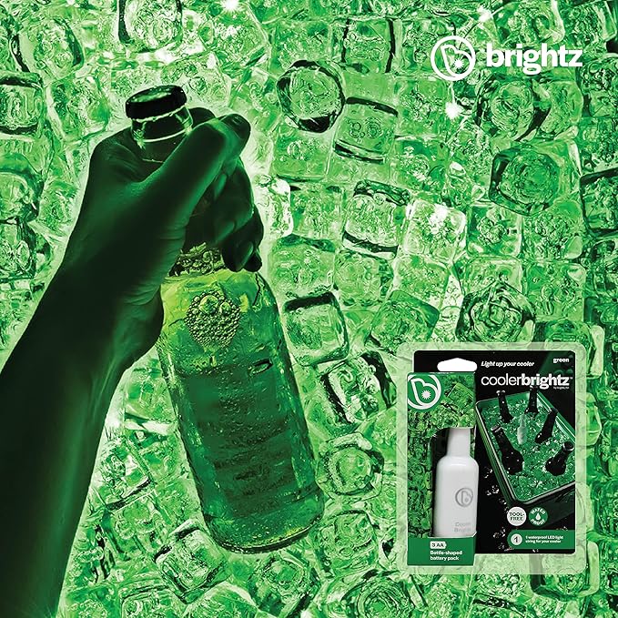 Brightz CoolerBrightz LED Cooler Light Rope, Green - Waterproof Ice Chest Light Rope - Top 2021 Outdoor Camping Gifts & Accessories Perfect Camping Christmas Xmas Gift Present for Men Dad Son Grandpa